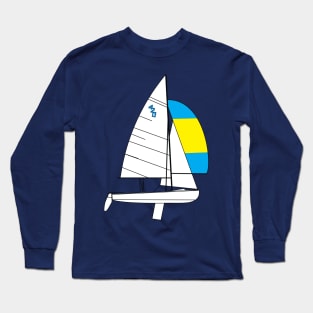 International 420 Sailboat Long Sleeve T-Shirt